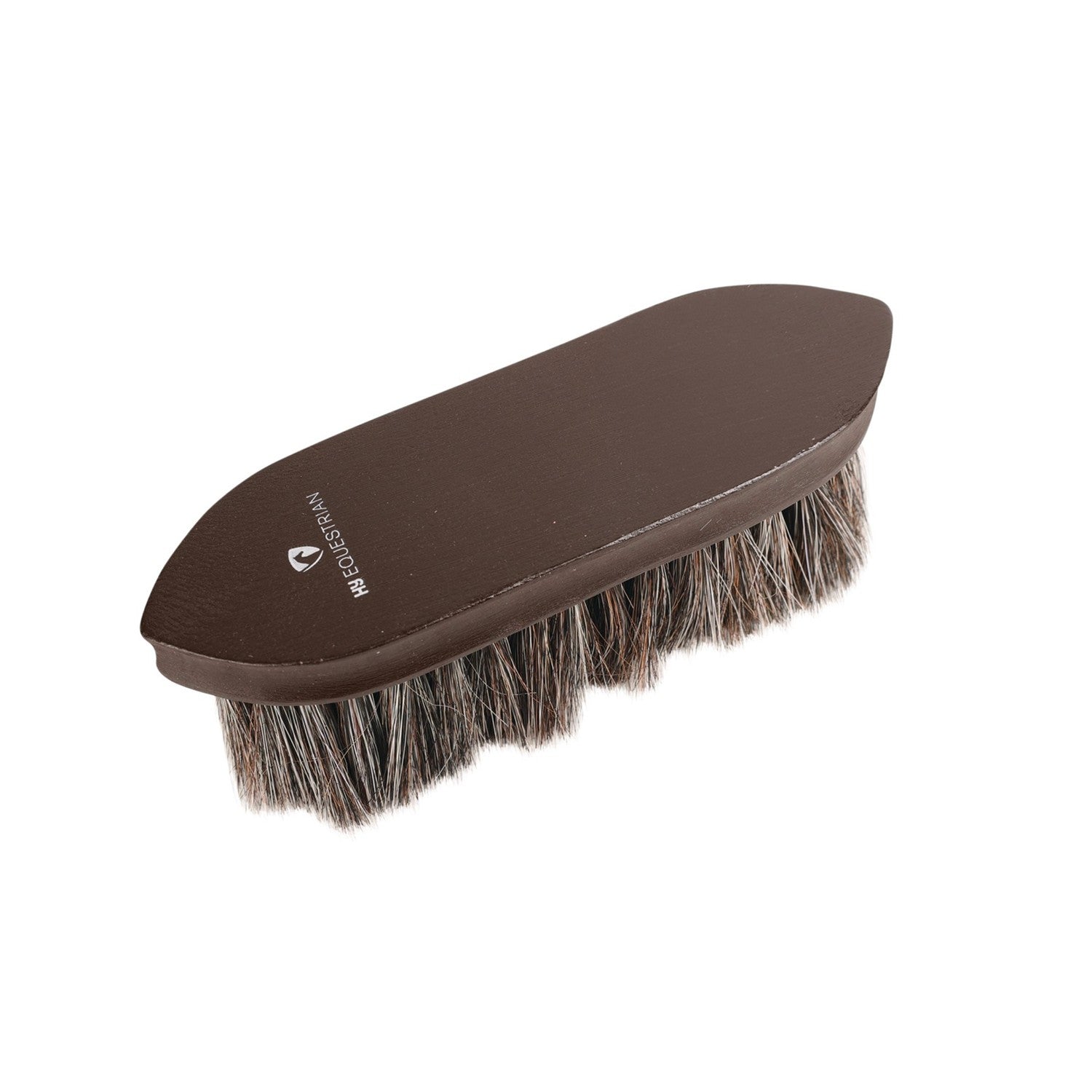 Progroom Deluxe Dandy Brush With Horse Hair By Hy Equestrian - Dark Brown