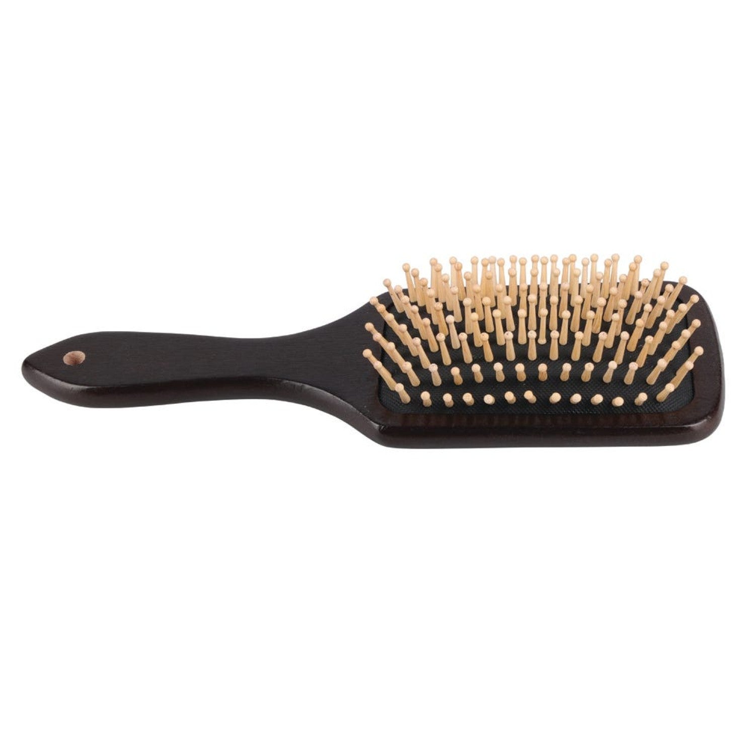 Progroom Deluxe Wooden Mane & Tail Brush By Hy Equestrian - 25.5 X 8.3 Cm - Dark Brown