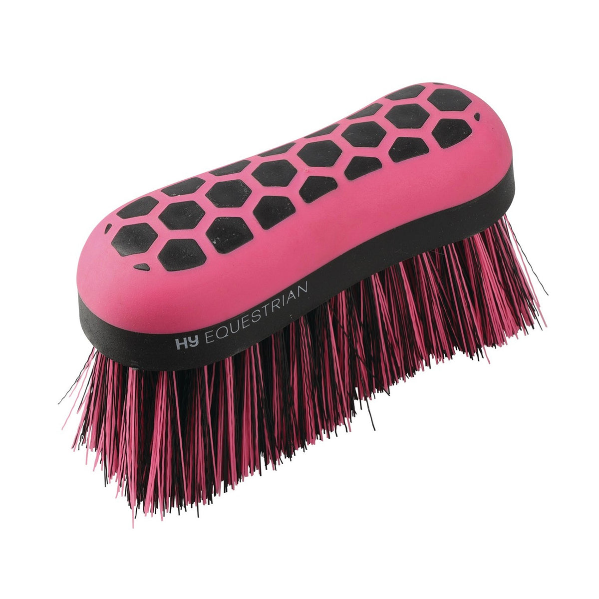 Progroom Hex Dandy Flick Brush by Hy Equestrian - Black/Pink