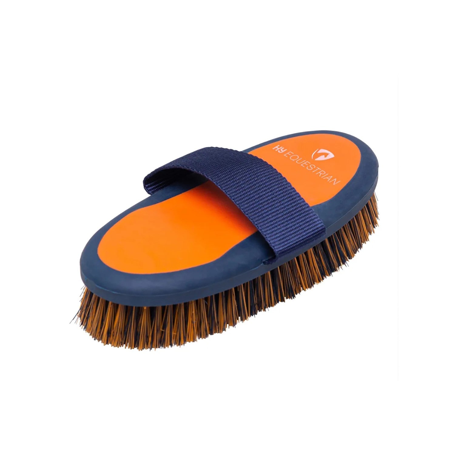 Progroom Two-Tone Body Brush by Hy Equestrian - Navy/Orange