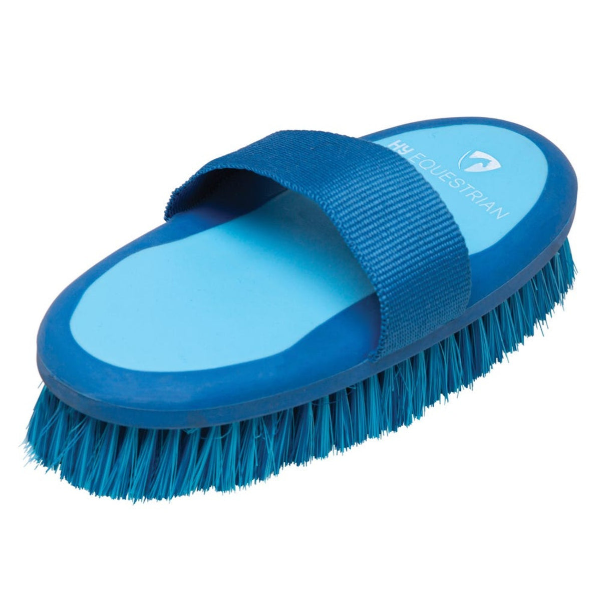 Progroom Two-Tone Body Brush by Hy Equestrian - Blue/Light Blue