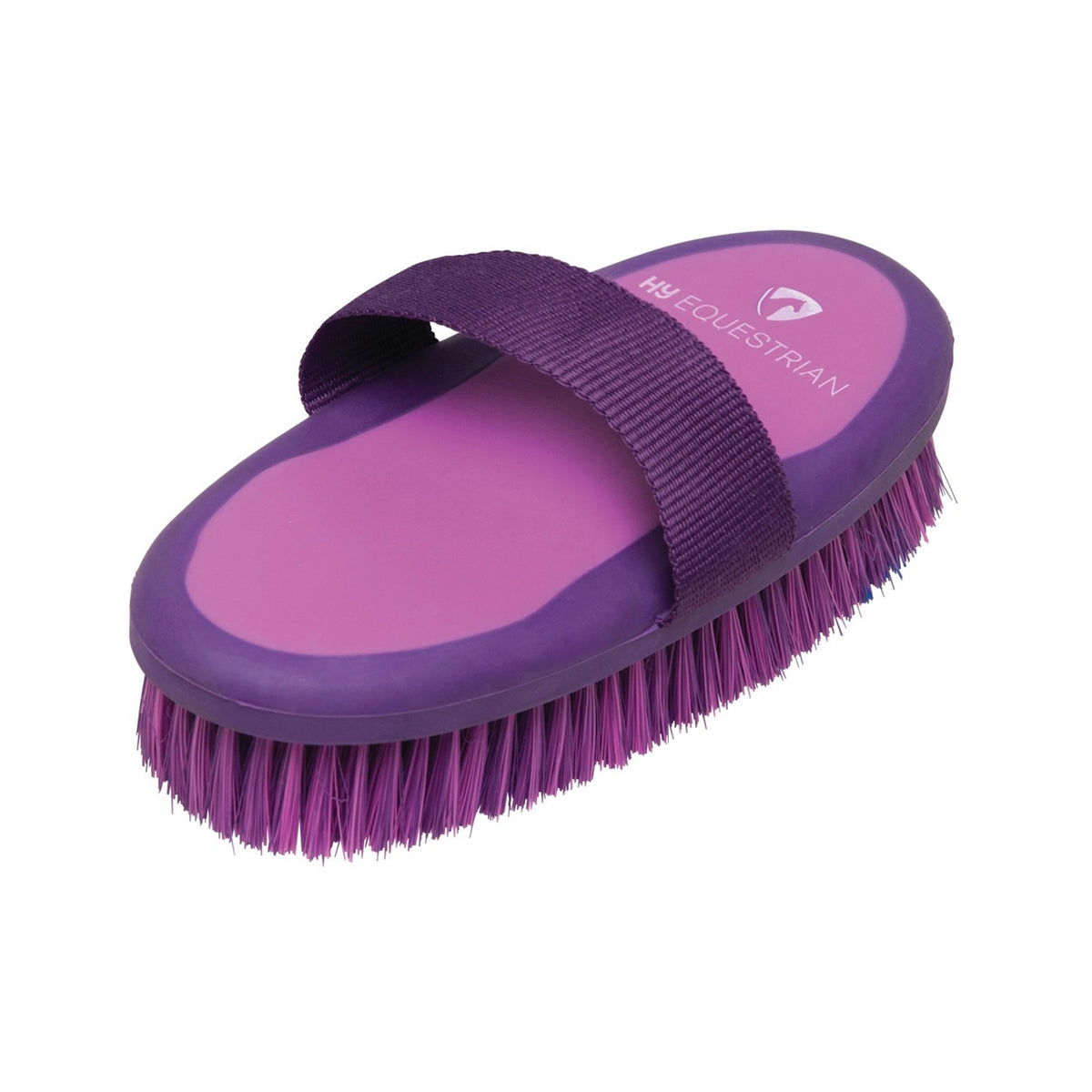 Progroom Two-Tone Body Brush by Hy Equestrian - Purple/Pink
