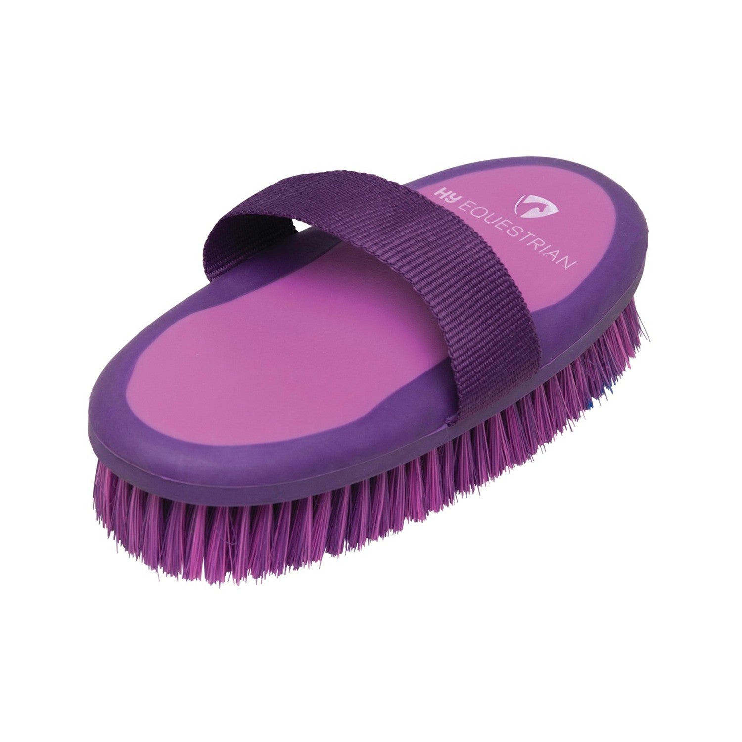 Progroom Two-Tone Body Brush by Hy Equestrian - Purple/Pink