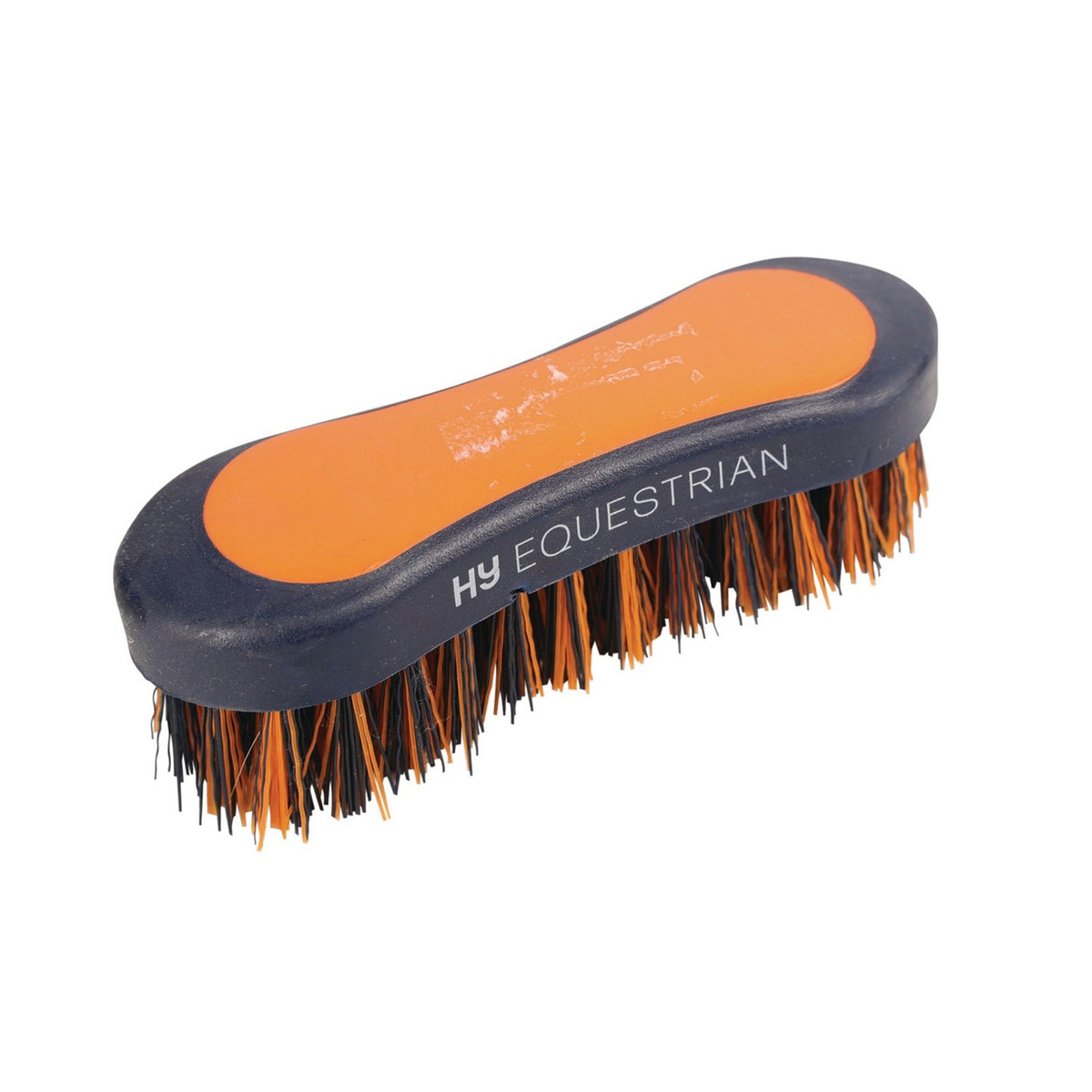 Progroom Two-Tone Face Brush by Hy Equestrian - Navy/Orange