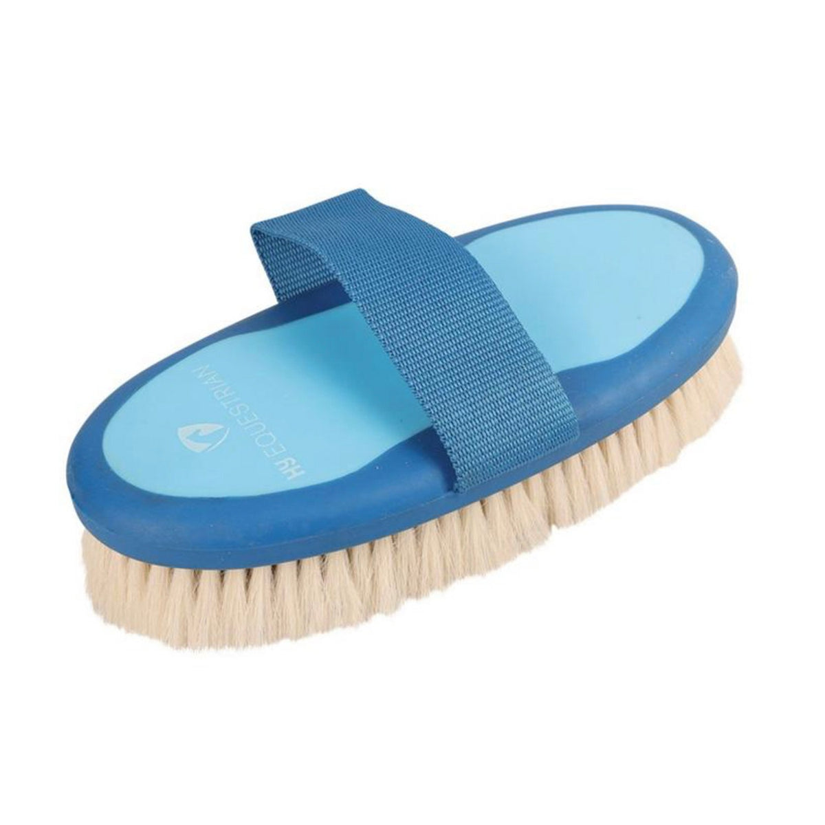 Progroom Two-Tone Body Brush/Goat Hair by Hy Equestrian - Blue/Light Blue