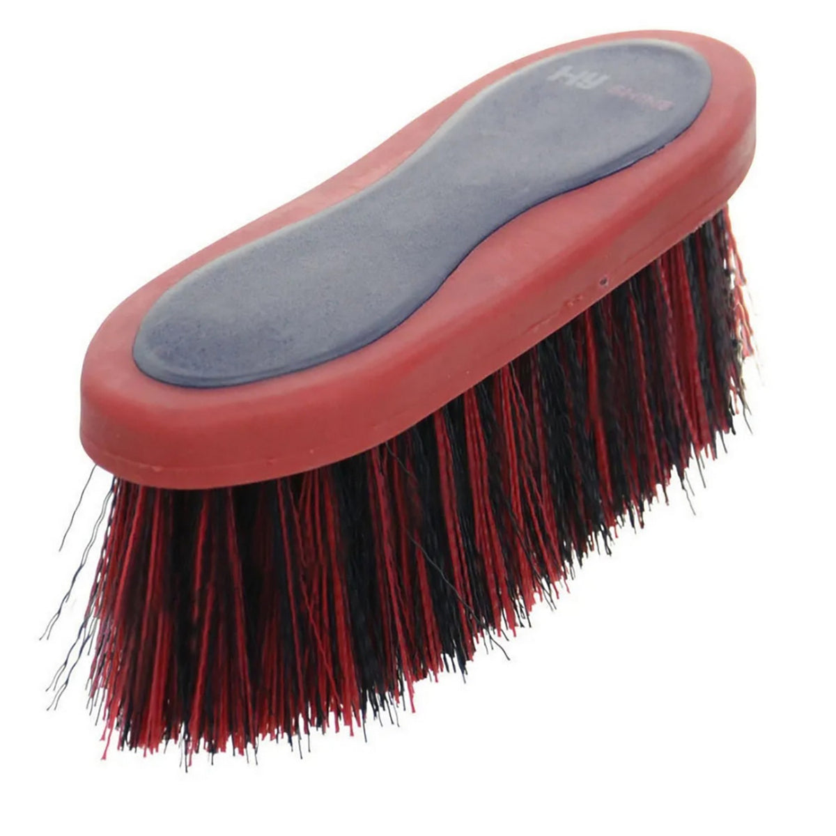 Progroom Two-Tone Long Bristle Dandy Brush by Hy Equestrian - Navy/Red