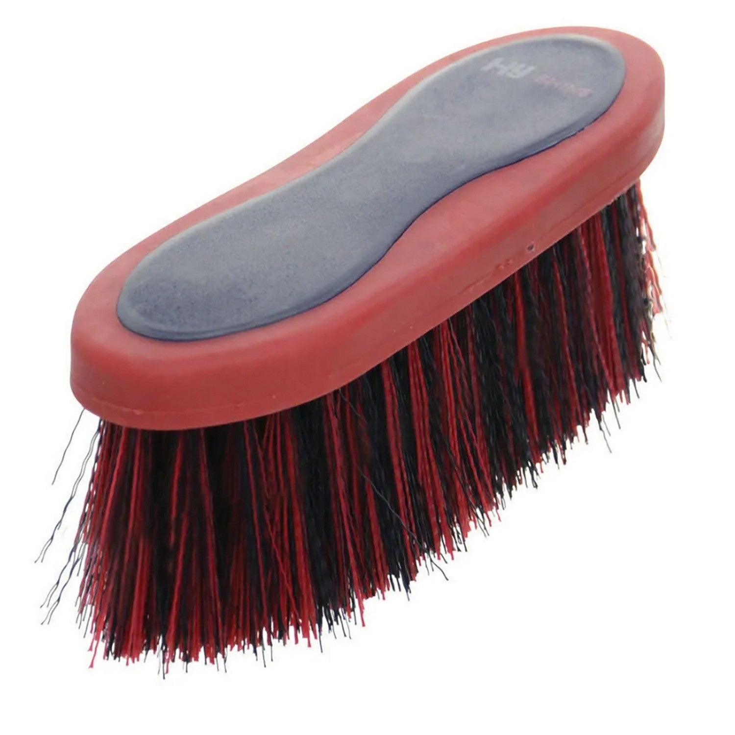 Progroom Two-Tone Long Bristle Dandy Brush by Hy Equestrian - Navy/Red