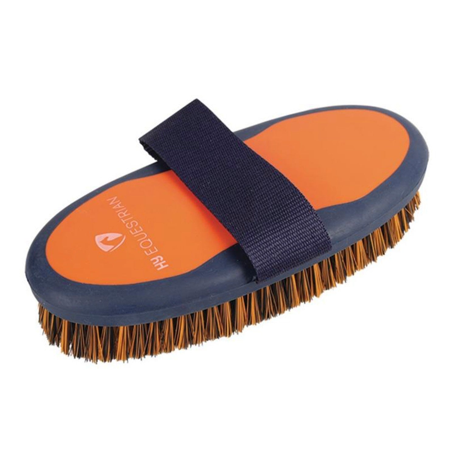 Progroom Two-Tone Sponge Brush by Hy Equestrian - Navy/Orange