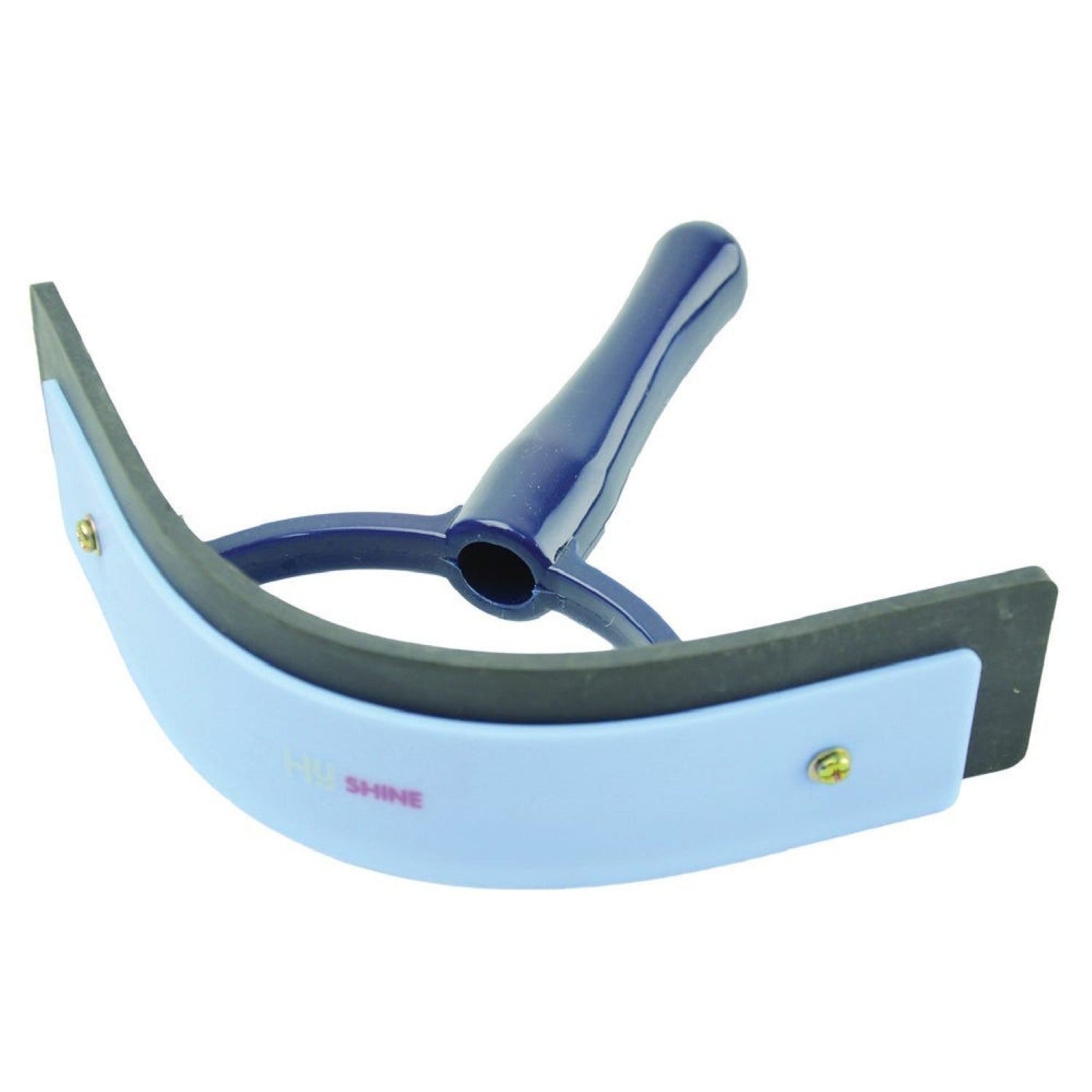 Progroom Two-Tone Sweat Scraper by Hy Equestrian - Blue/Light Blue