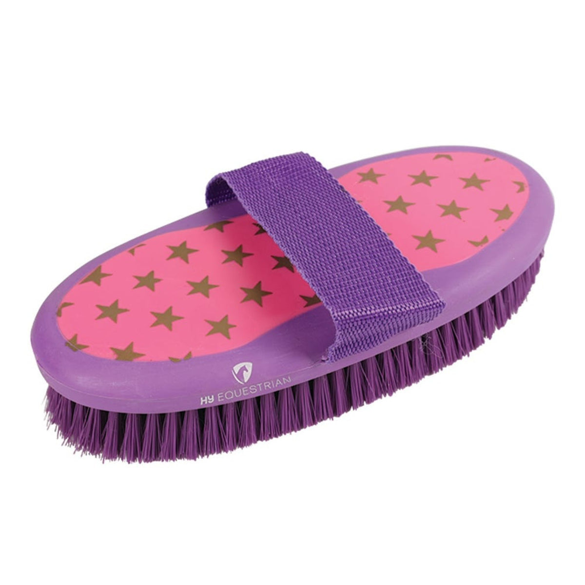 Progroom Star Easy Grip Body Brush by Hy Equestrian - Pink/Lilac