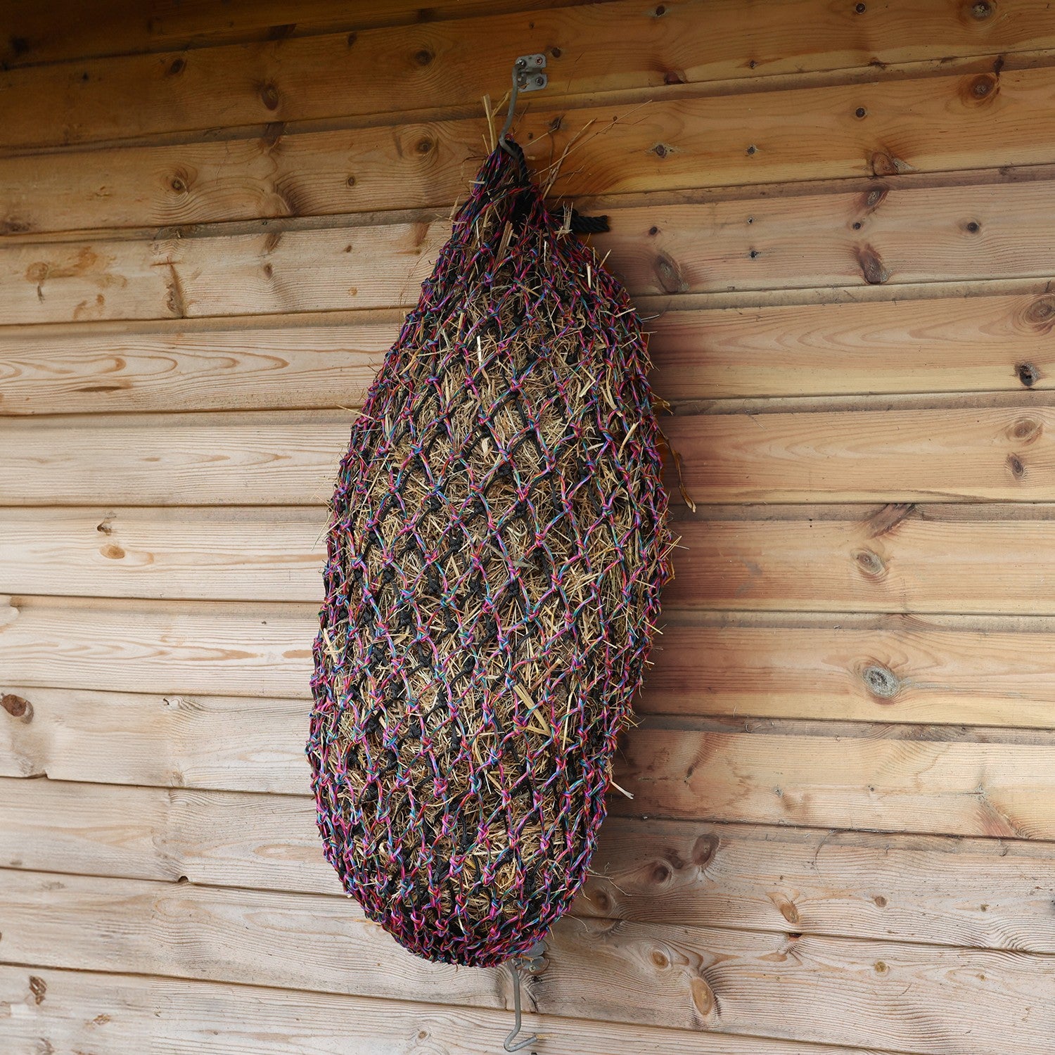 Slow Flow Ultra Haynet By Hy Equestrian - Rainbow/Black