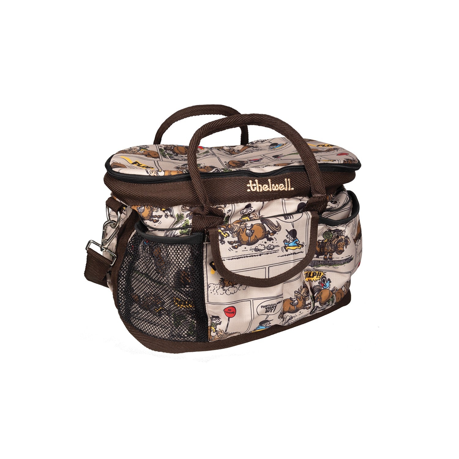 Hy Equestrian Thelwell Comic Chaos Grooming Bag - One Size - Taupe