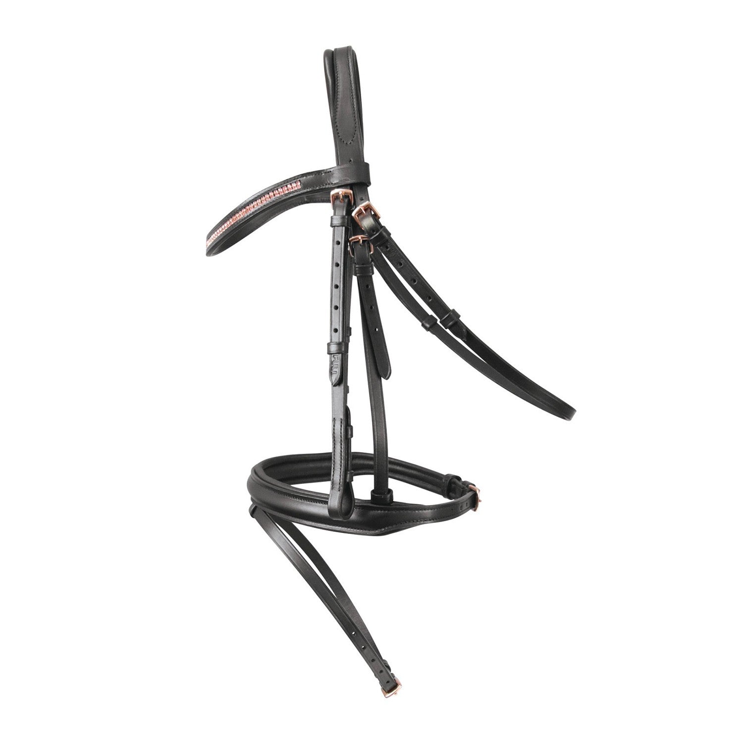 Hy Equestrian Rosciano Bridle - Black/Rose Gold
