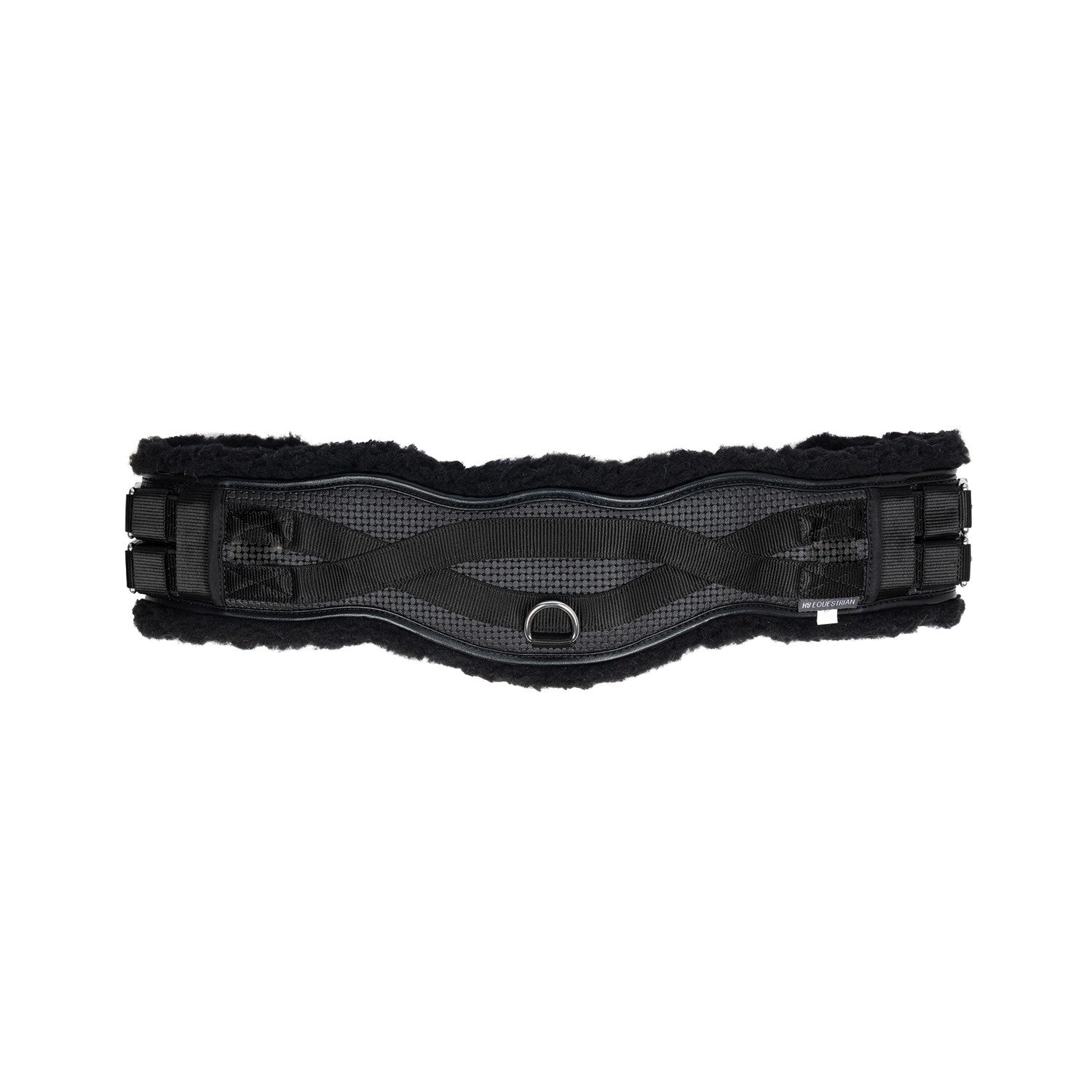 Hy Equestrian Fleece Lined Dressage Contour Girth - Black/Black