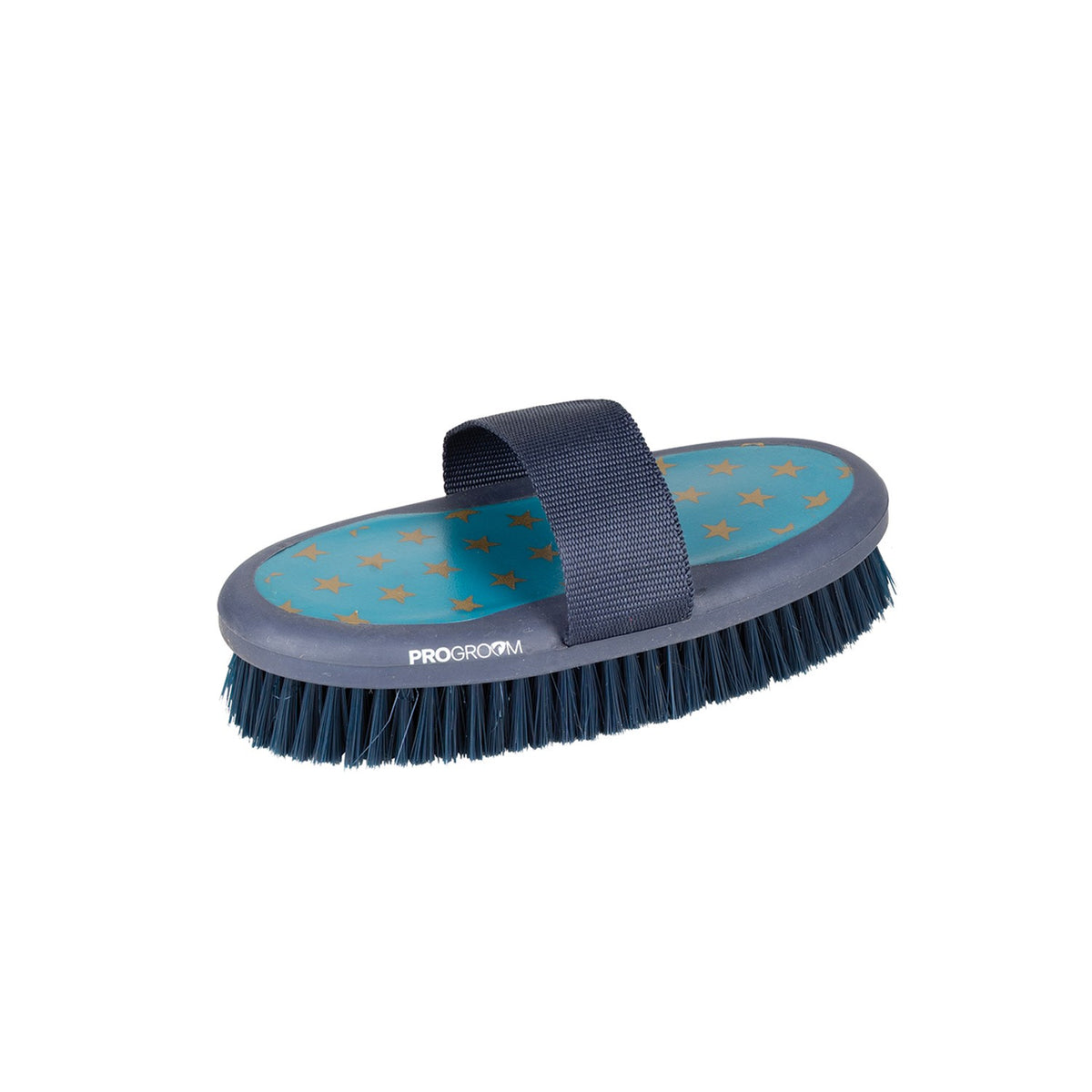 Progroom Star Easy Grip Body Brush by Hy Equestrian - Teal/Navy
