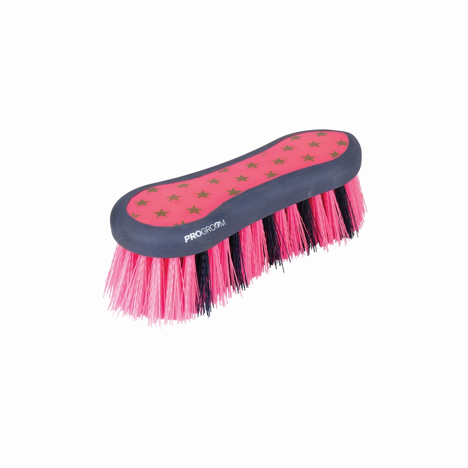 Progroom Star Easy Grip Dandy Brush by Hy Equestrian - Pink/Navy