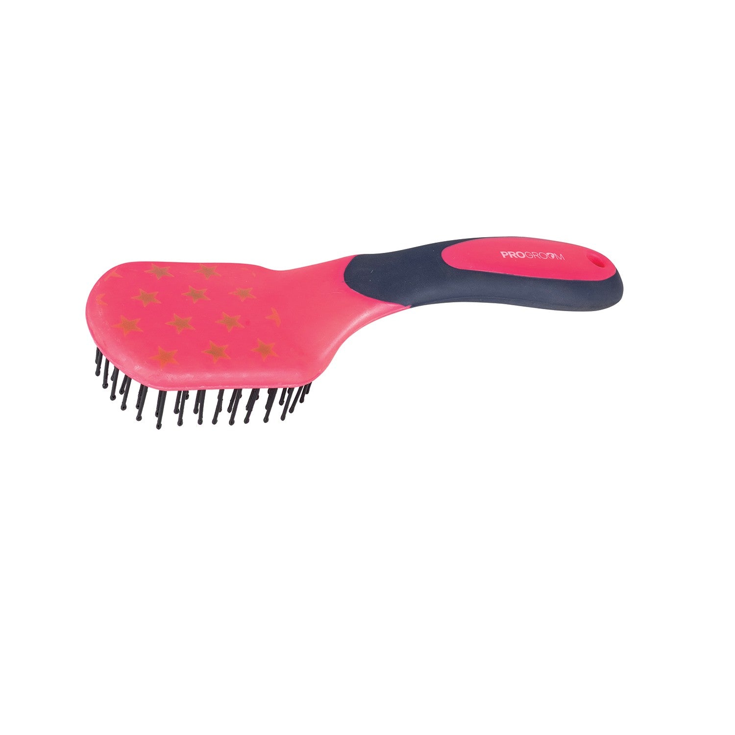 Progroom Star Easy Grip Mane & Tail Brush by Hy Equestrian - Pink/Navy