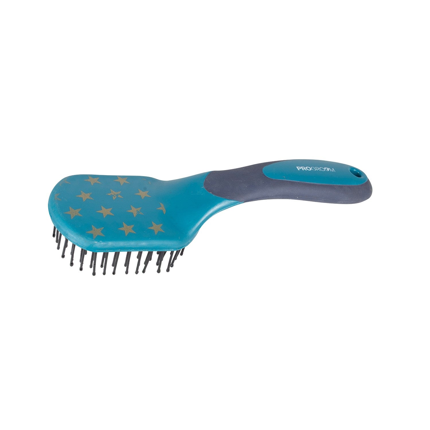 Progroom Star Easy Grip Mane & Tail Brush by Hy Equestrian - Teal/Navy