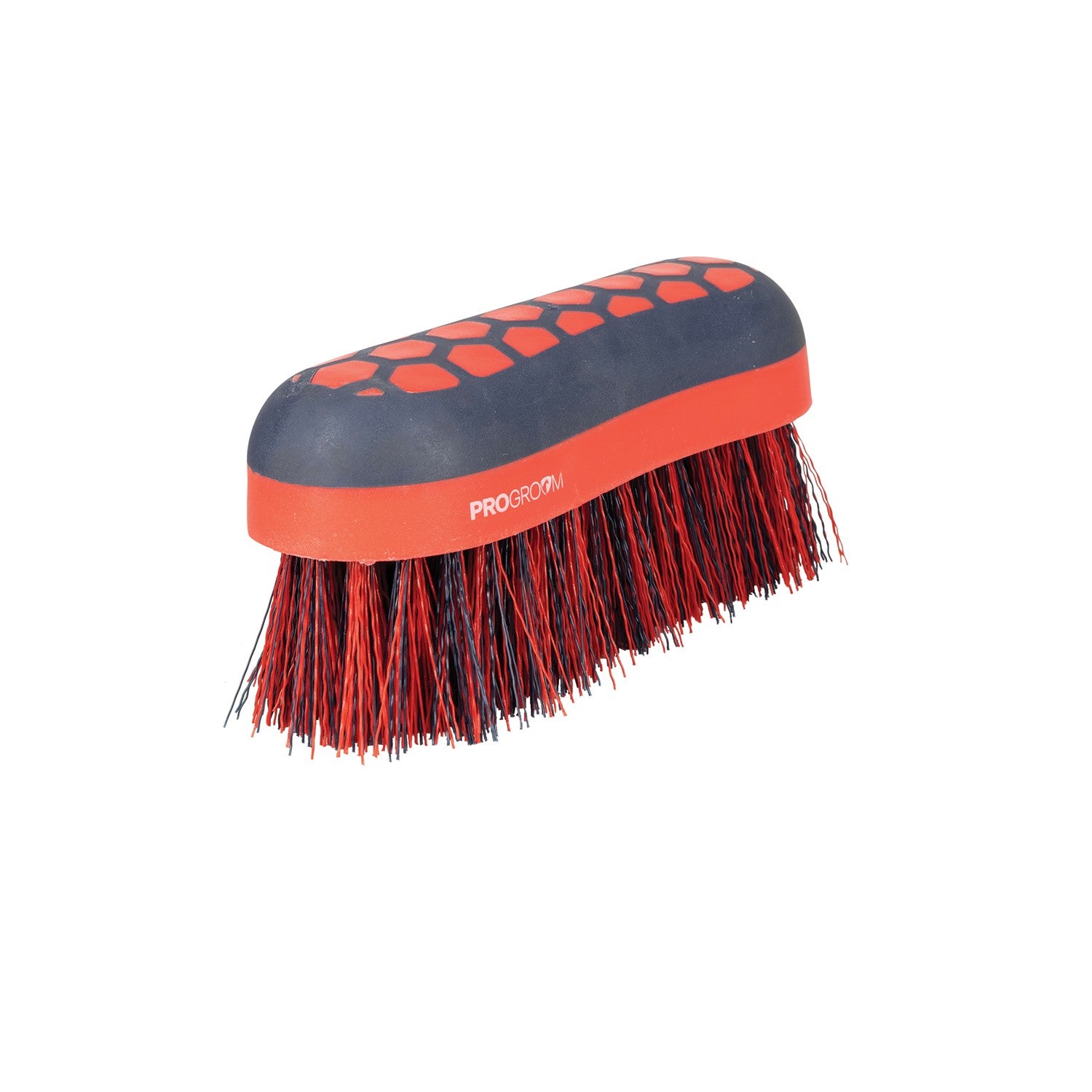 Progroom Hex Dandy Brush by Hy Equestrian - Navy/Red