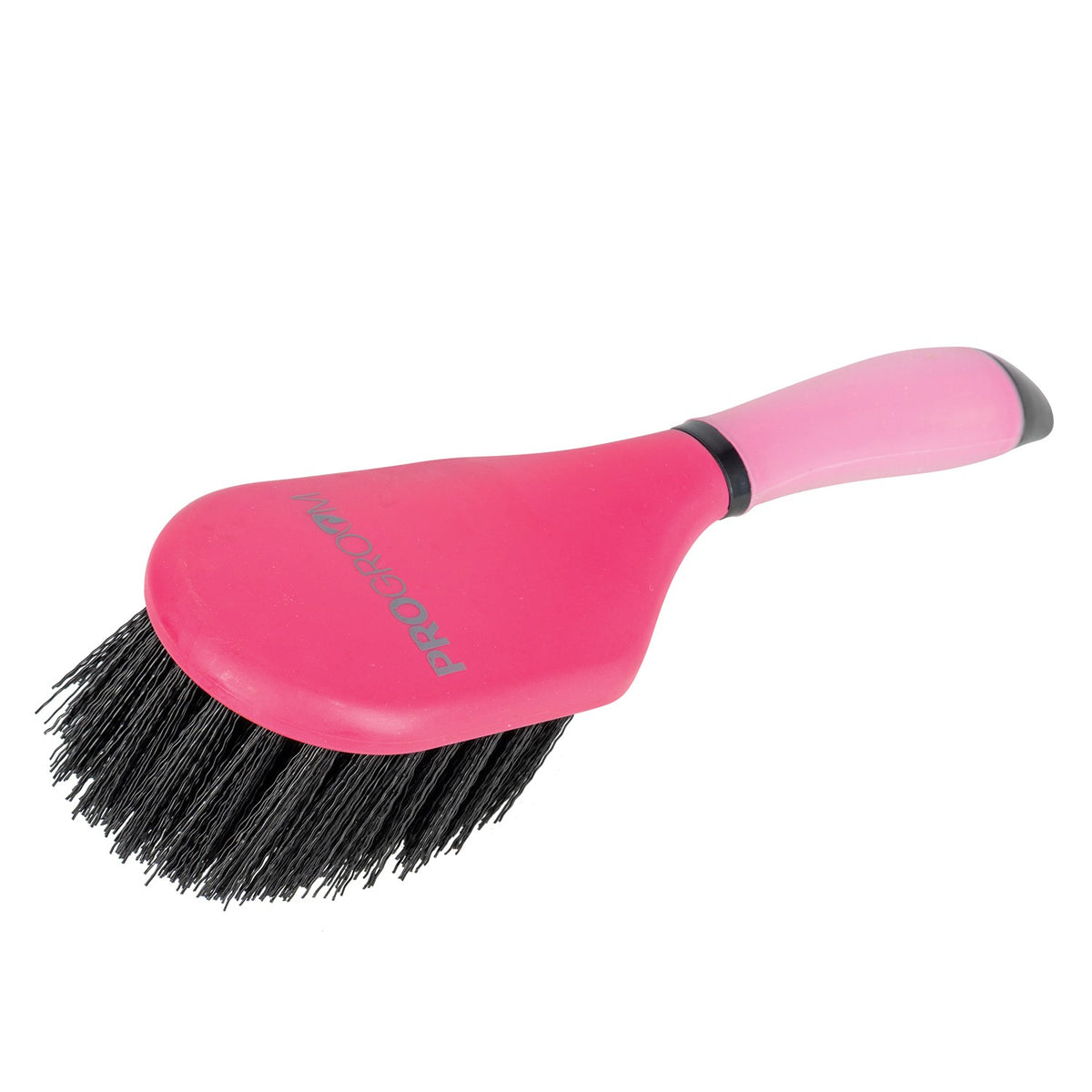 Progroom Gel Grip Bucket Brush By Hy Equestrian - Pink
