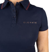 Elevate Allure Polo - Navy/Berry