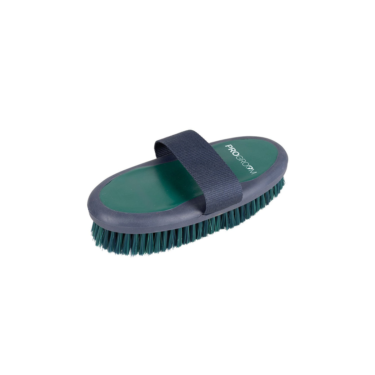 Progroom Two-Tone Body Brush by Hy Equestrian - Navy/Hunter Green
