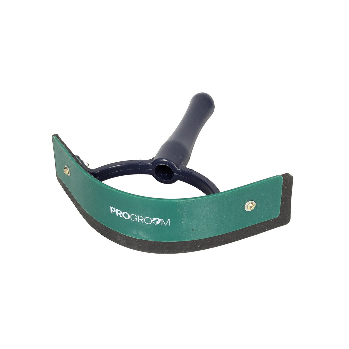 Progroom Two-Tone Sweat Scraper by Hy Equestrian - Navy/Hunter Green