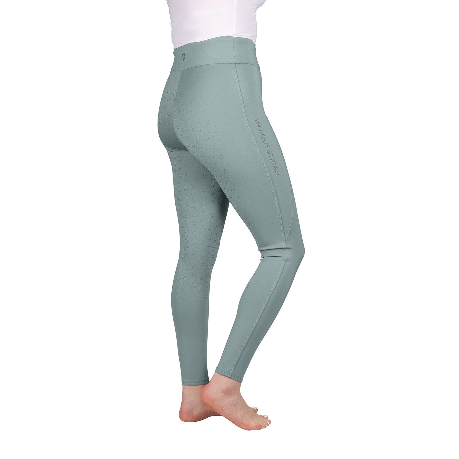 Hy Equestrian Melton Flex Riding Tights - Dove Blue