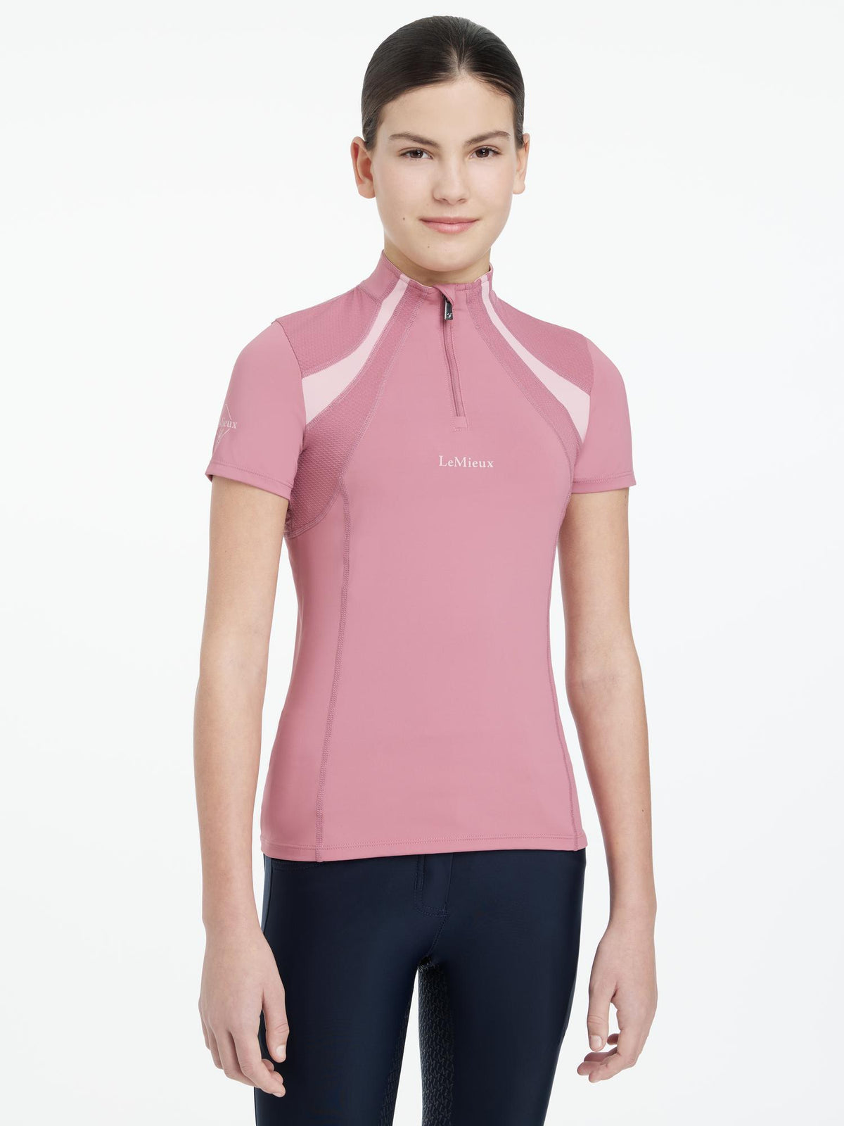 LeMieux Young Rider Short Sleeve Mia Mesh Base Layer - Peony