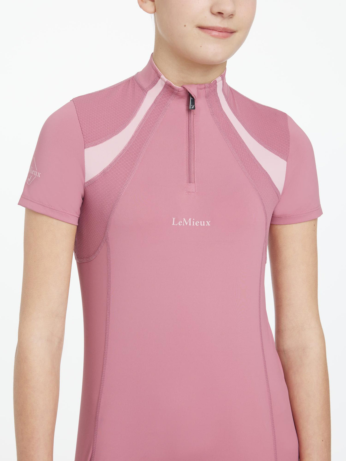 LeMieux Young Rider Short Sleeve Mia Mesh Base Layer - Peony