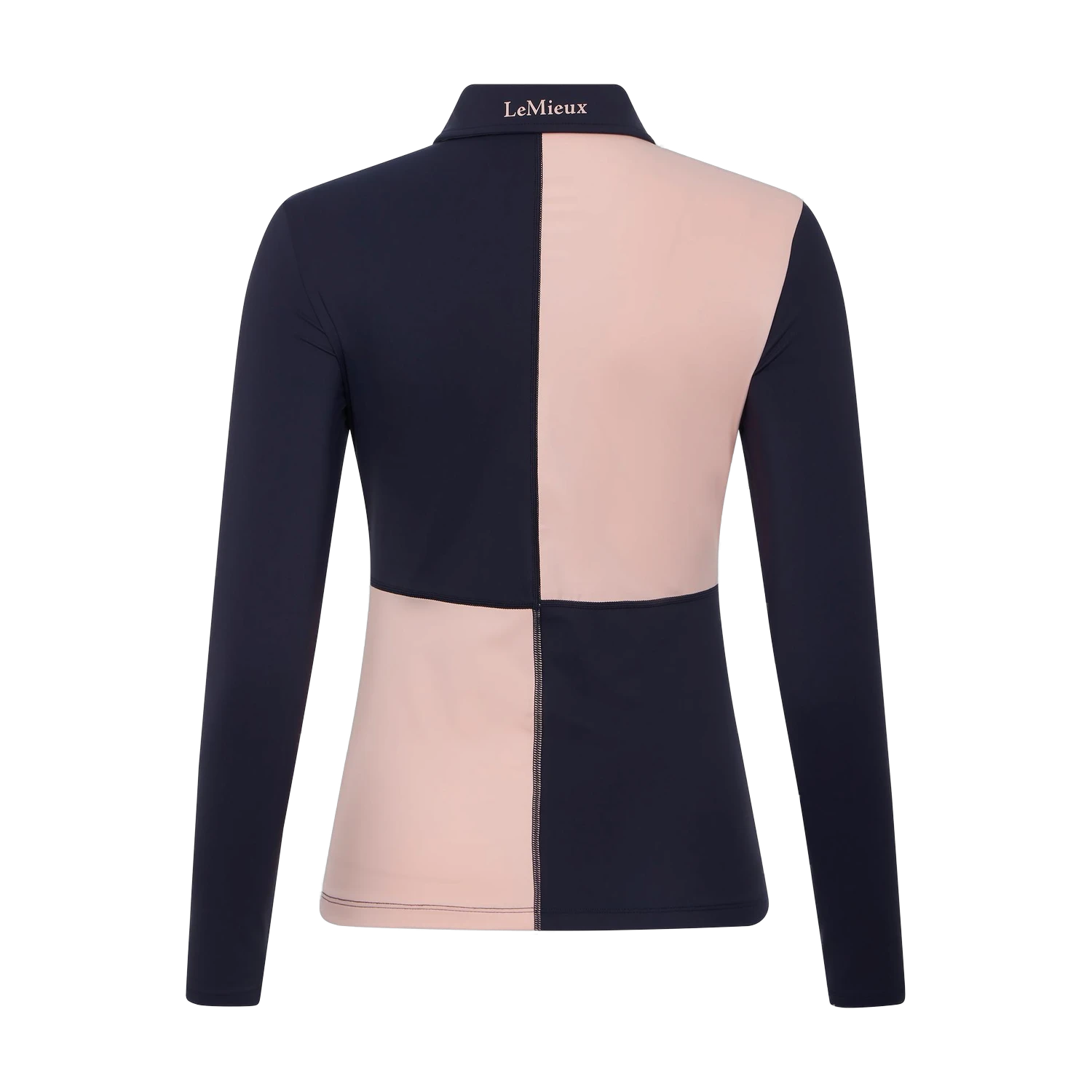 LeMieux Harlequin Rugby Shirt Base Layer - Petal/Navy
