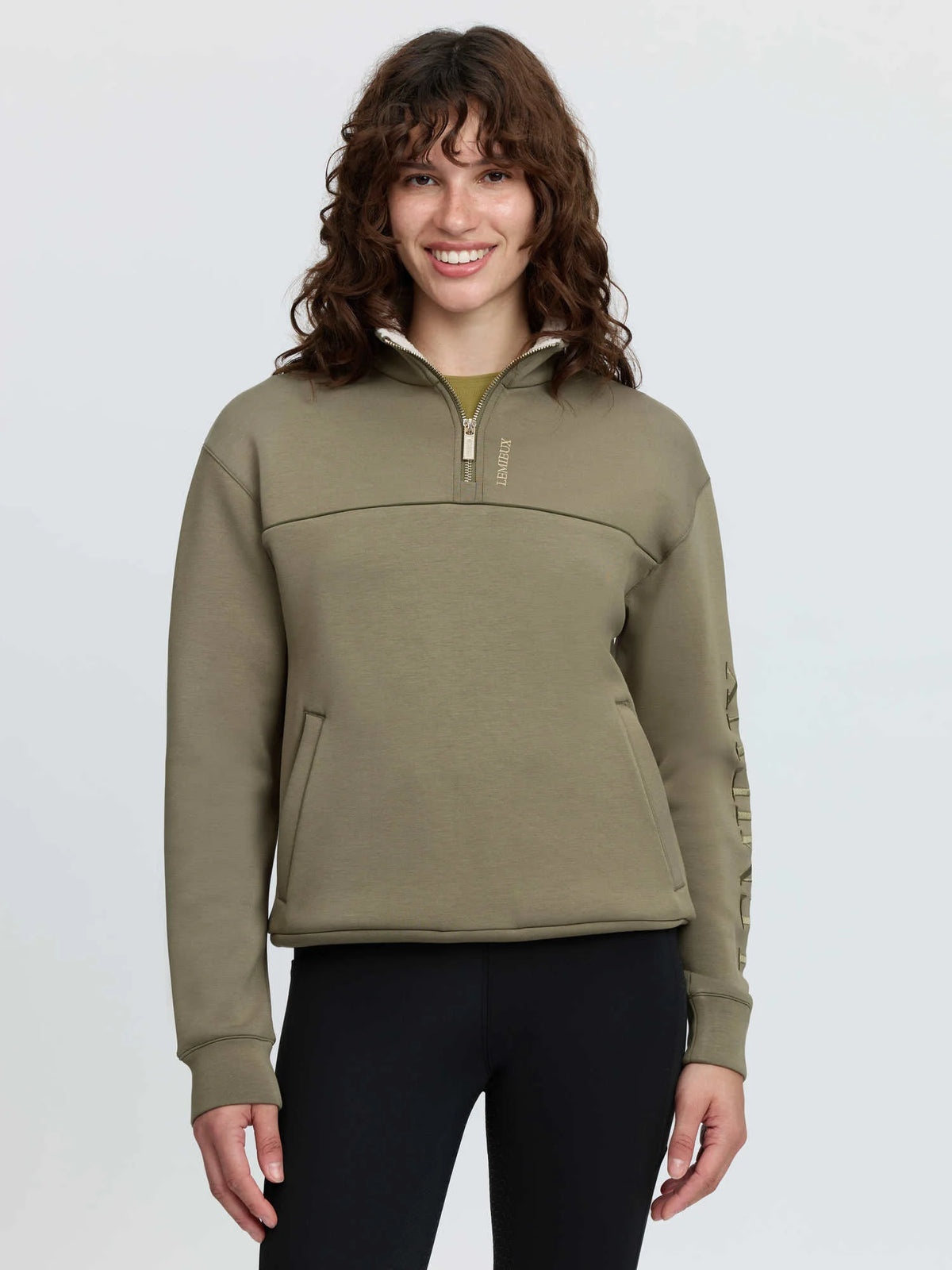 LeMieux Scarlet Quarter Zip Sweat - Willow Green