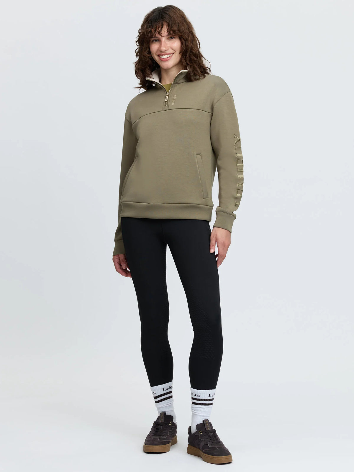 LeMieux Scarlet Quarter Zip Sweat - Willow Green