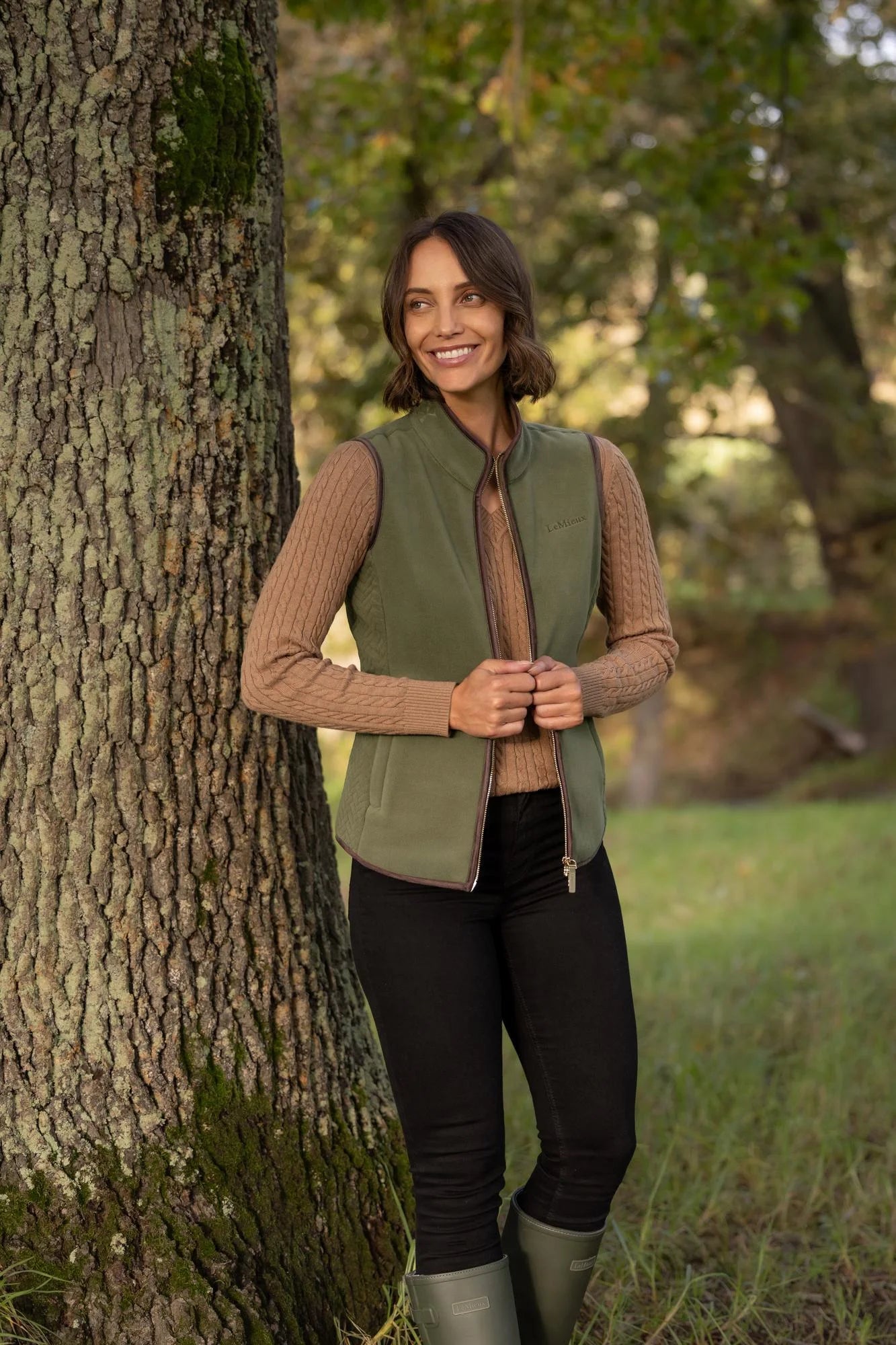 LeMieux Frankie Fleece Gilet - Willow Green