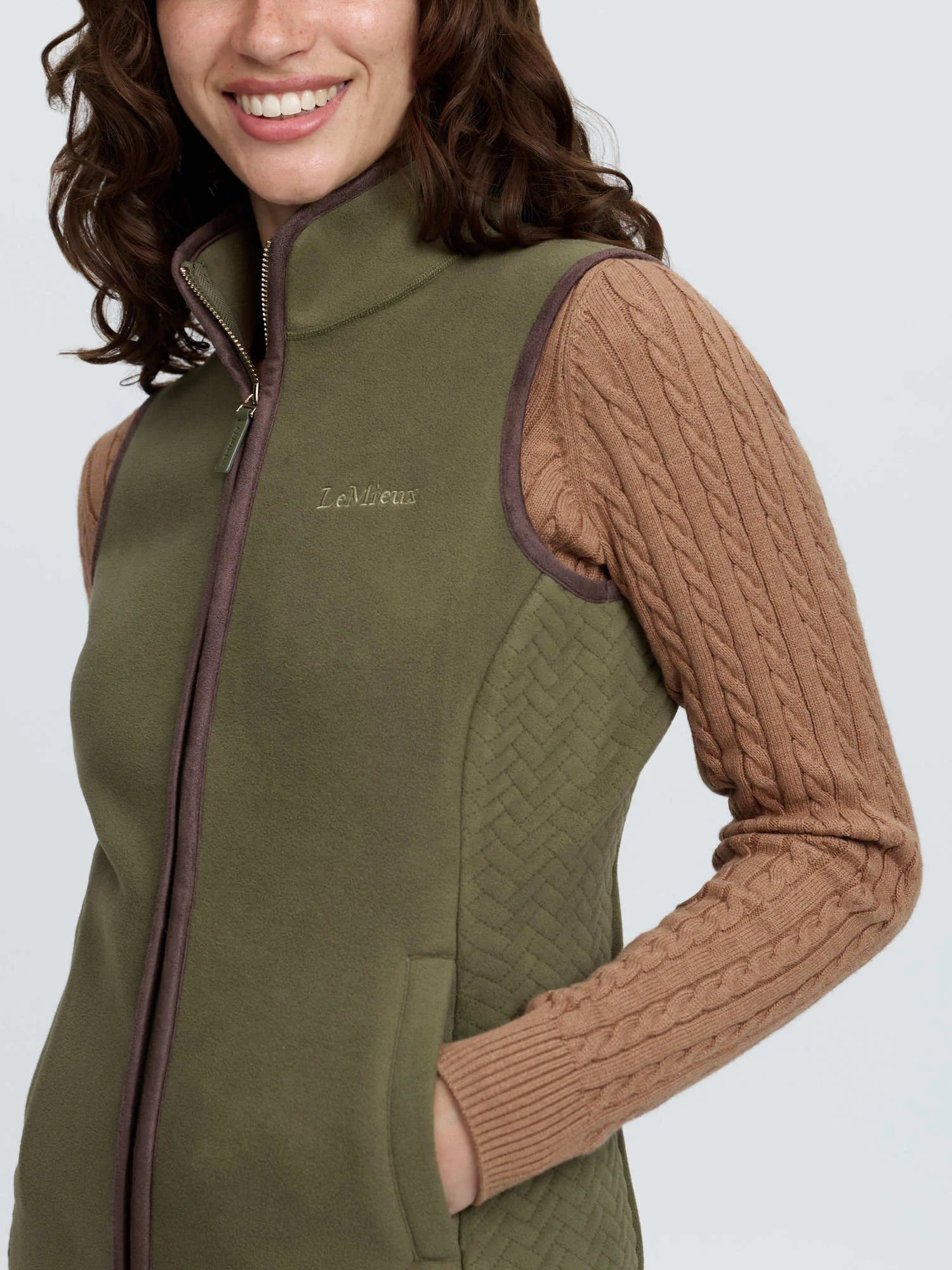 LeMieux Frankie Fleece Gilet - Willow Green