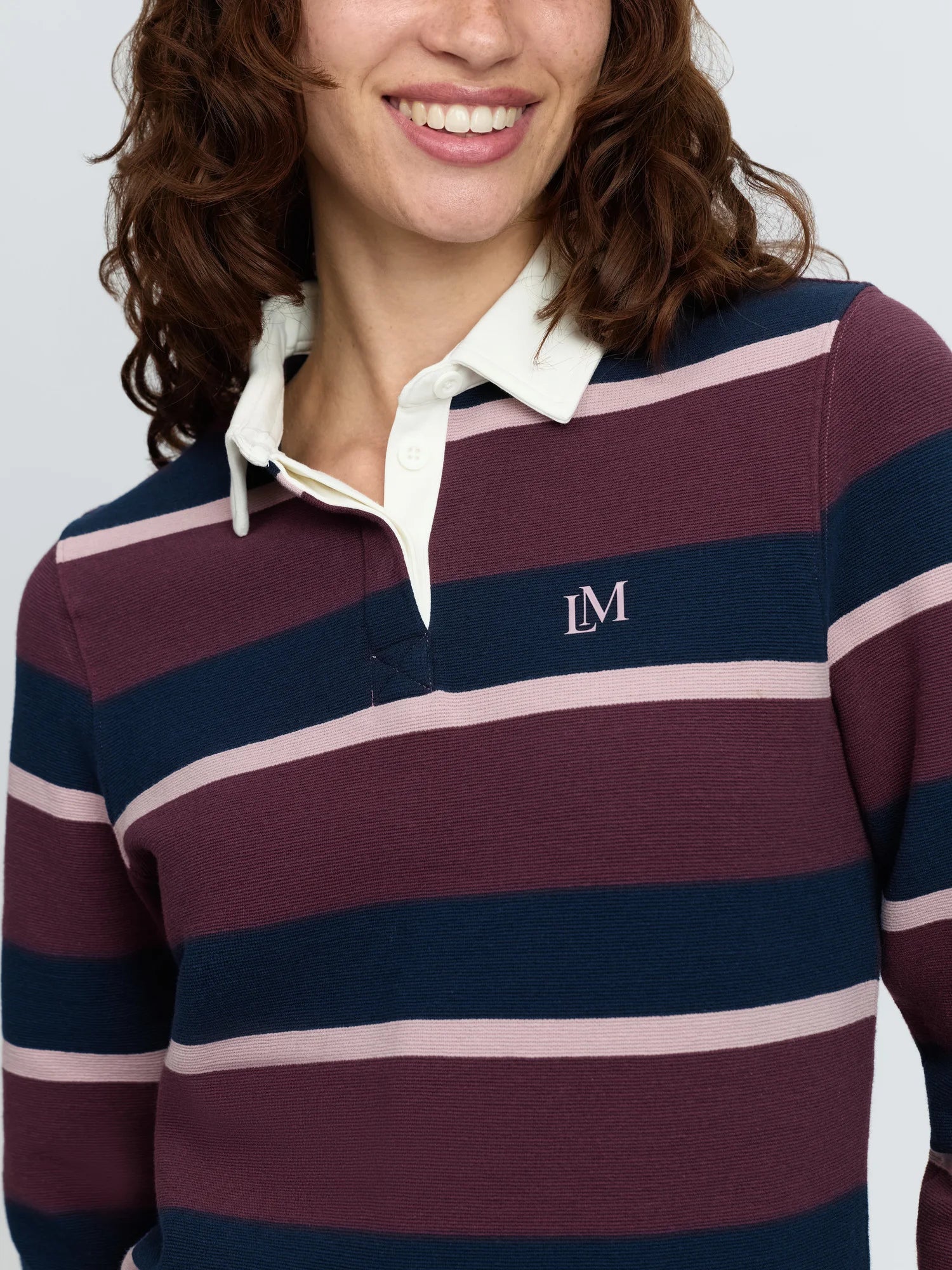 LeMieux Sloane Stripe Rugby Shirt - Bramble