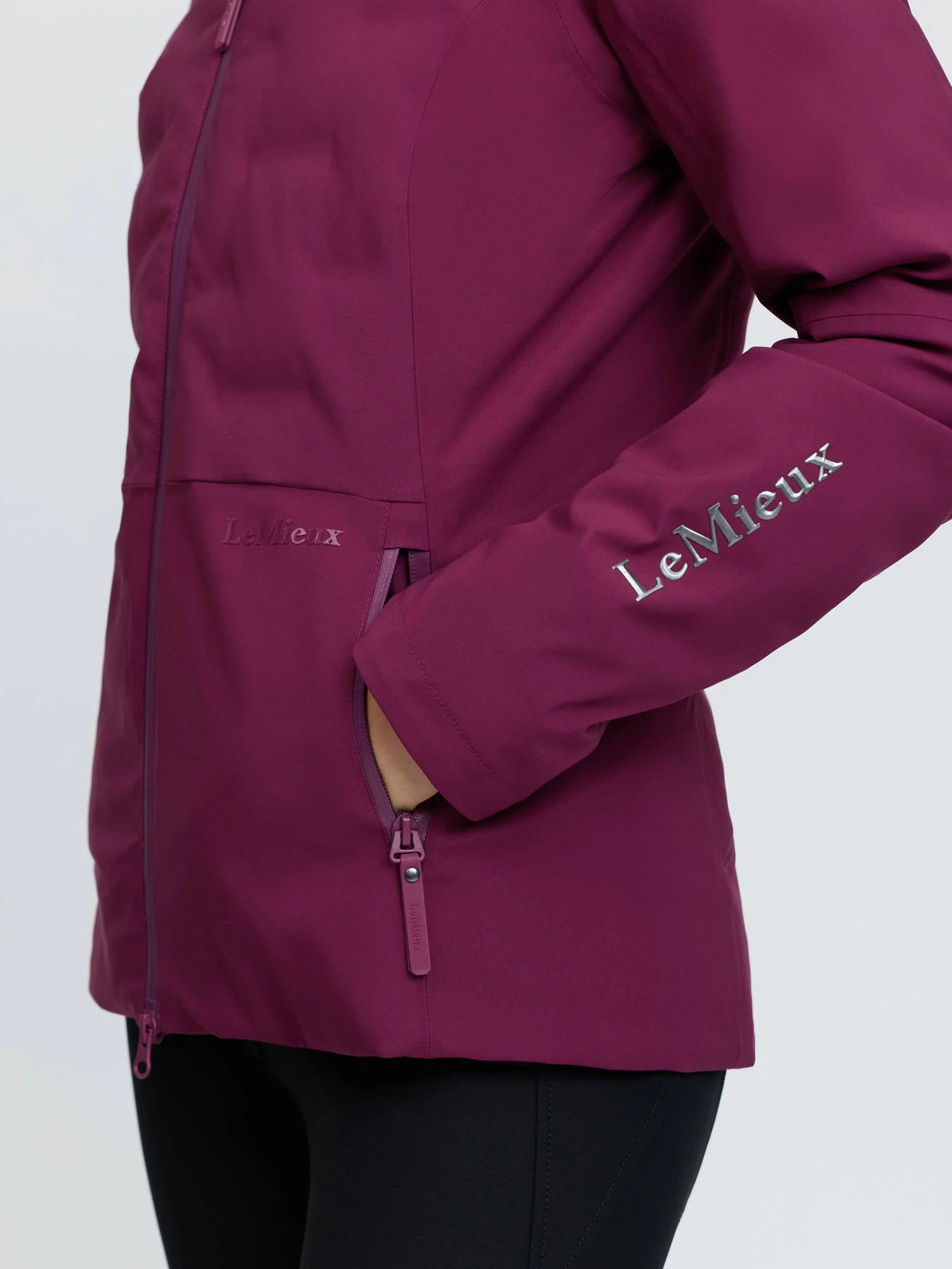 LeMieux Brooke 3 in 1 Waterproof Hybrid Jacket - Blackberry