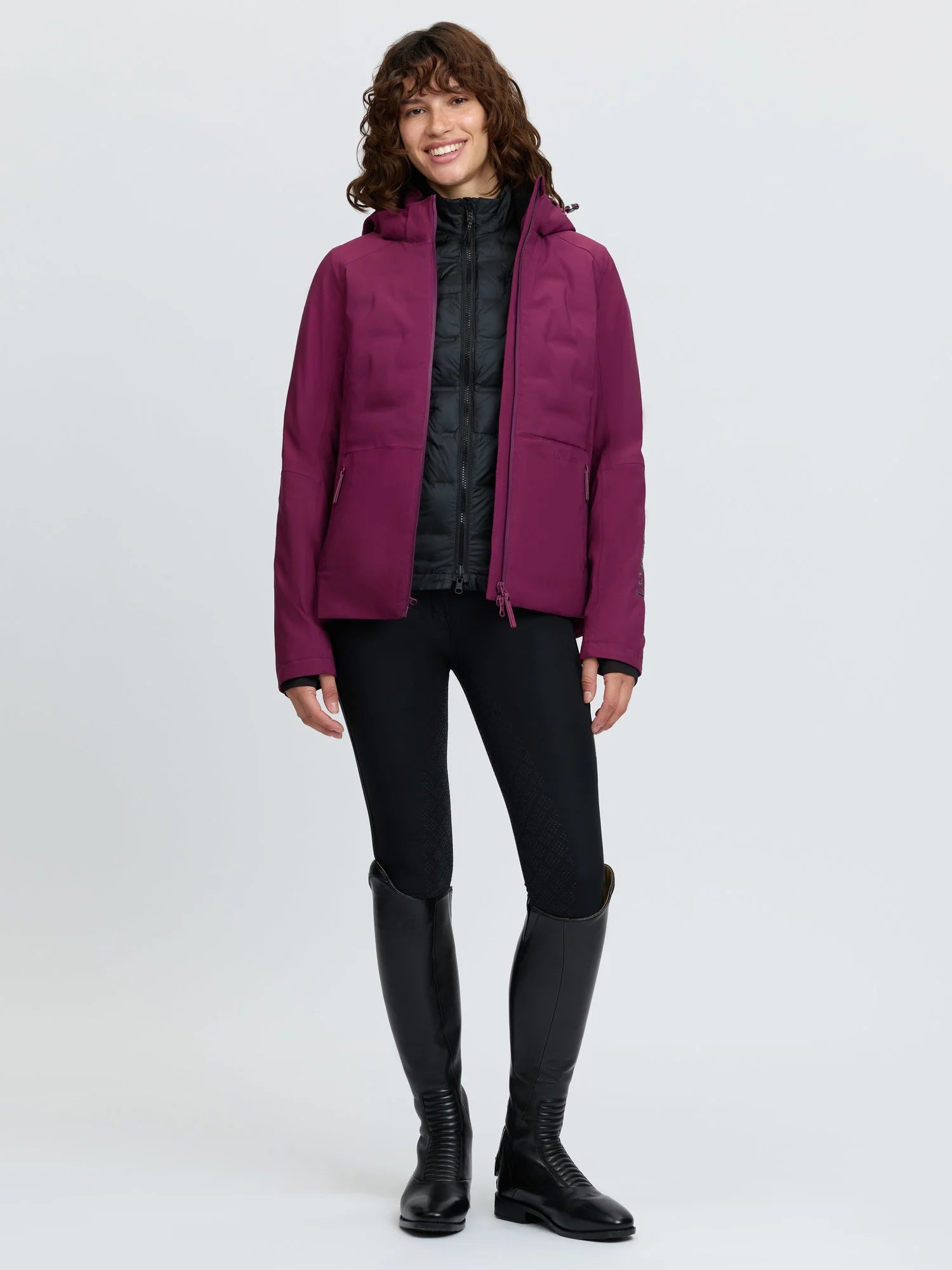 LeMieux Brooke 3 in 1 Waterproof Hybrid Jacket - Blackberry