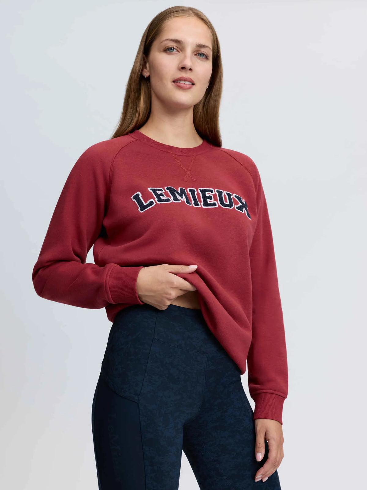 LeMieux Vida Varsity Crew Neck Sweat - Russet