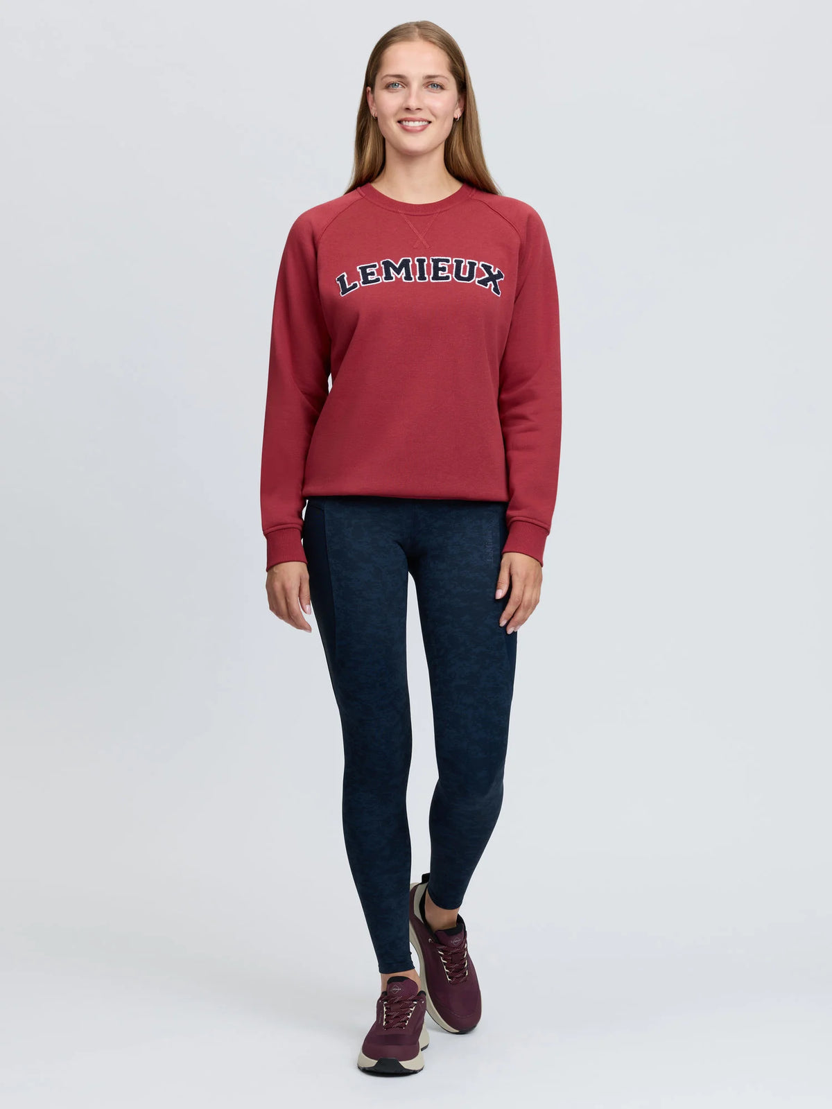 LeMieux Vida Varsity Crew Neck Sweat - Russet