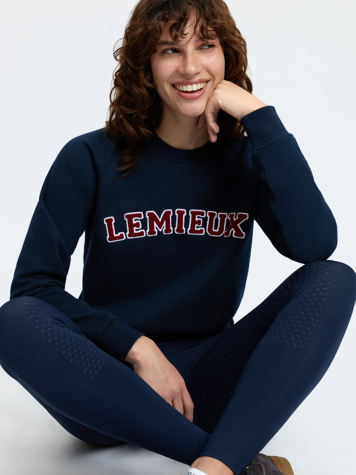 LeMieux Vida Varsity Crew Neck Sweat - Navy