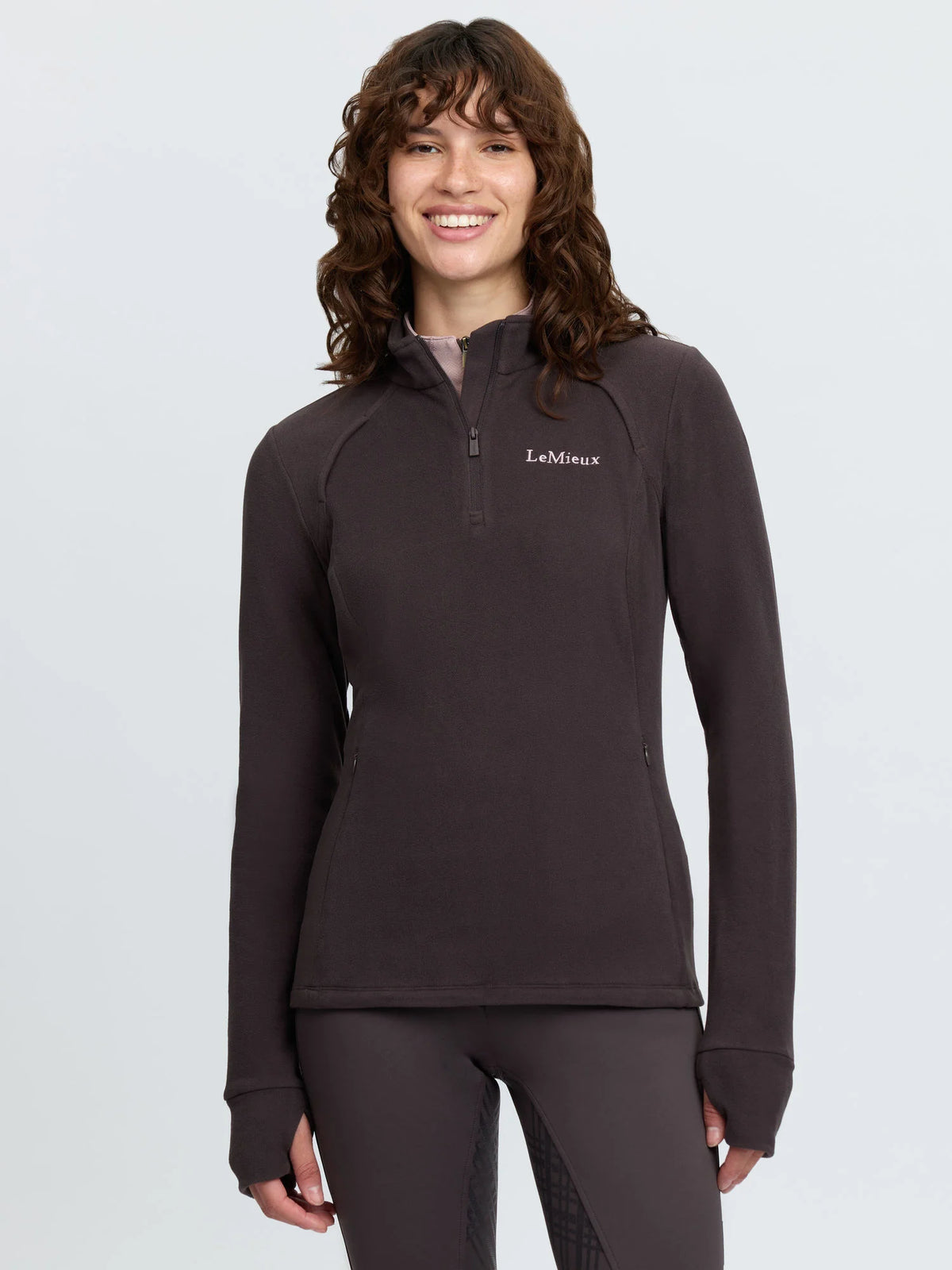 LeMieux Frances Quarter Zip Fleece - Cocoa