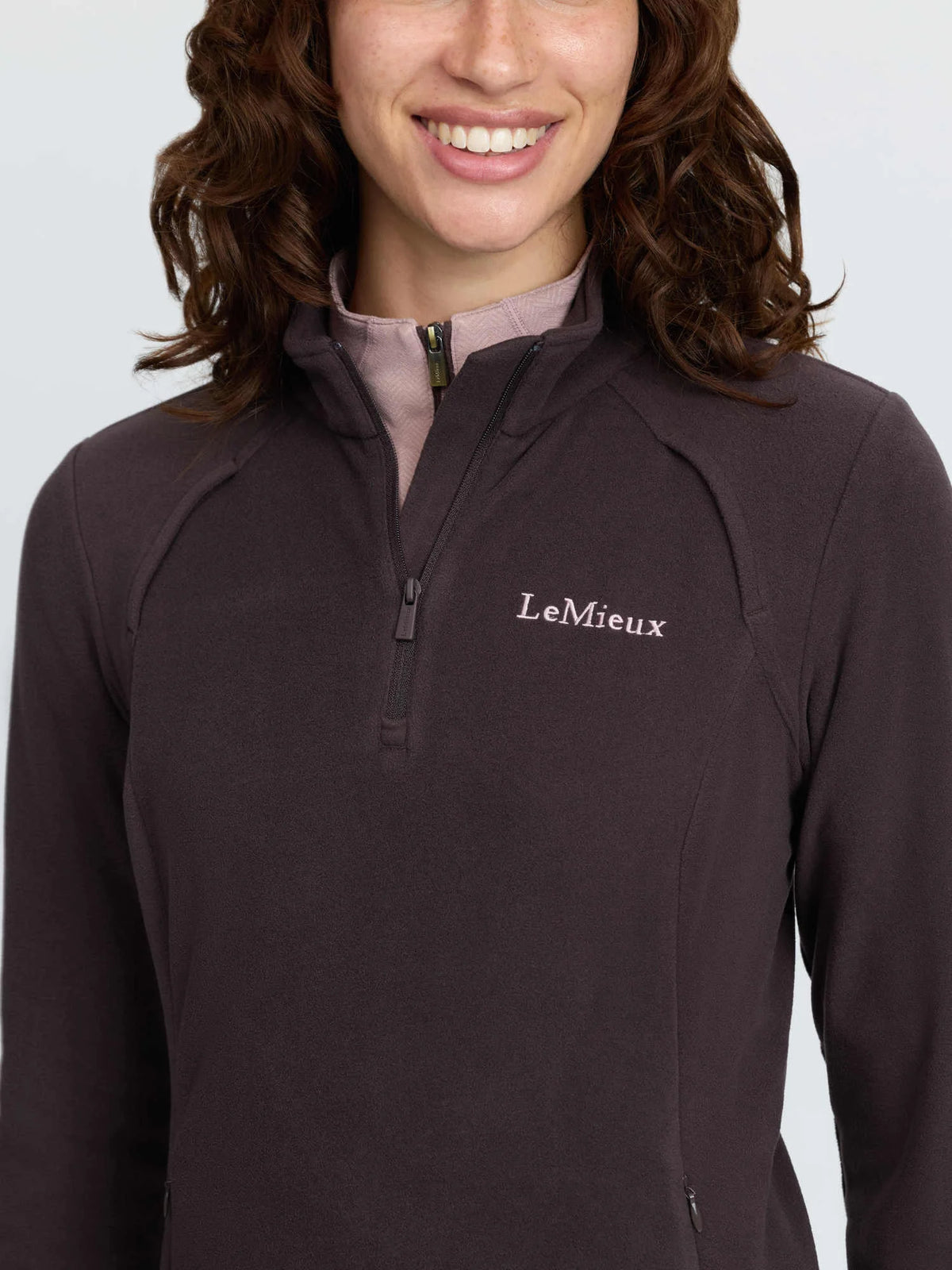 LeMieux Frances Quarter Zip Fleece - Cocoa