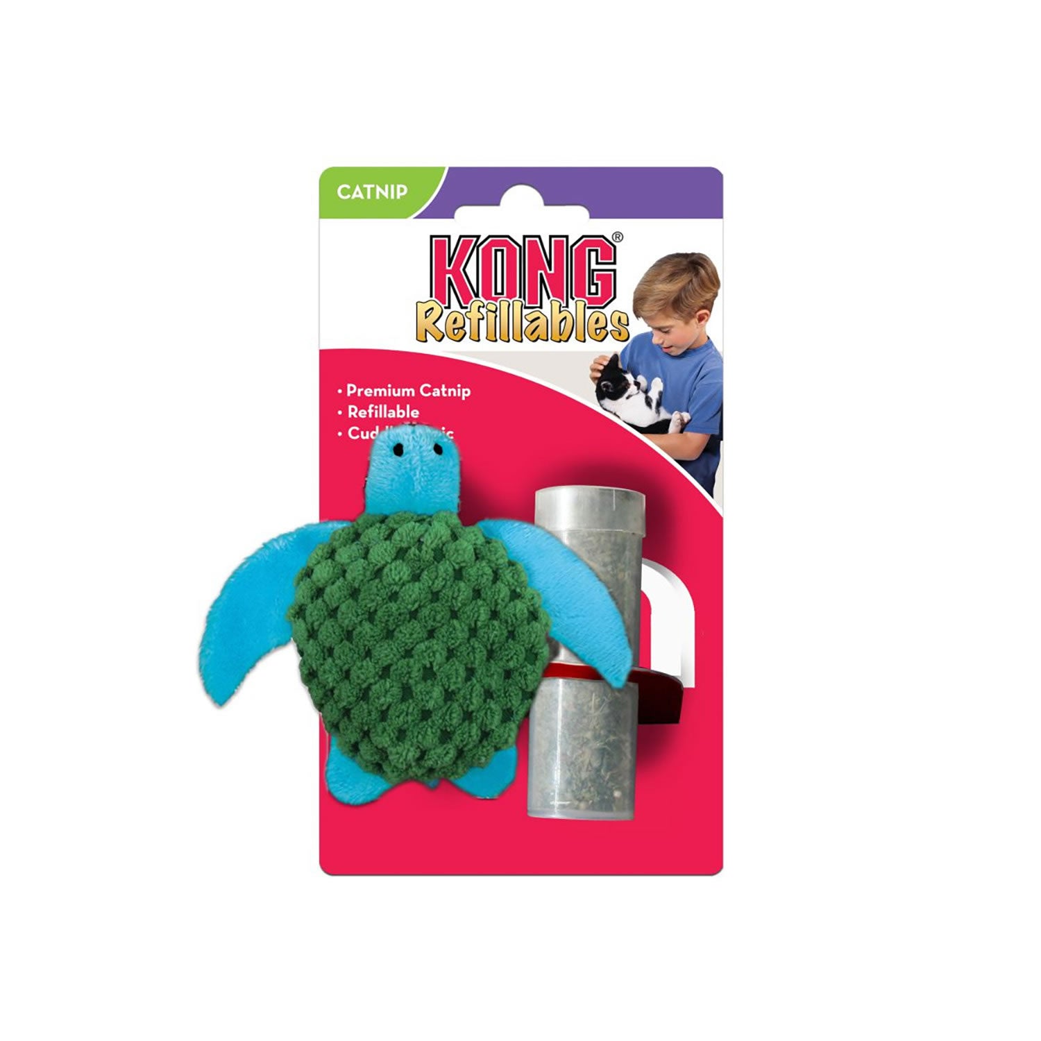 Kong Cat Refillables Turtle - Cat Toy