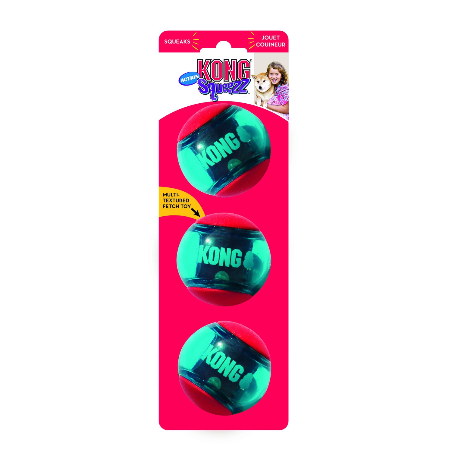 Kong Squeezz Action Ball - Medium - Dog Toy