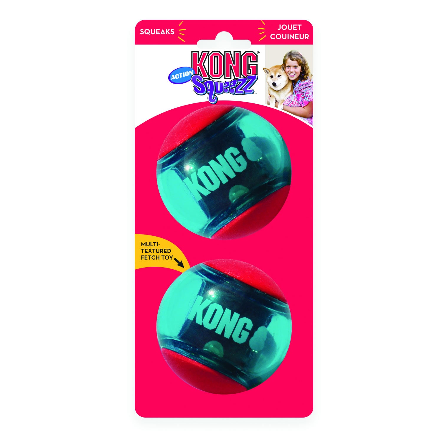 Kong Squeezz Action Ball - Large - Dog Toy
