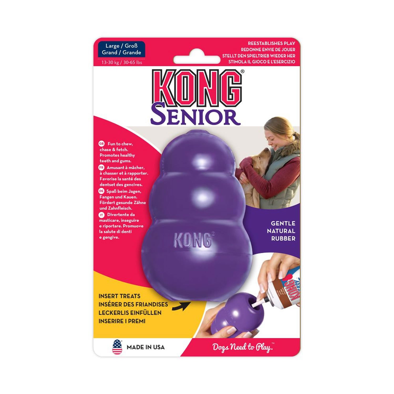 Kong Senior - Large - Purple - Dog Toy