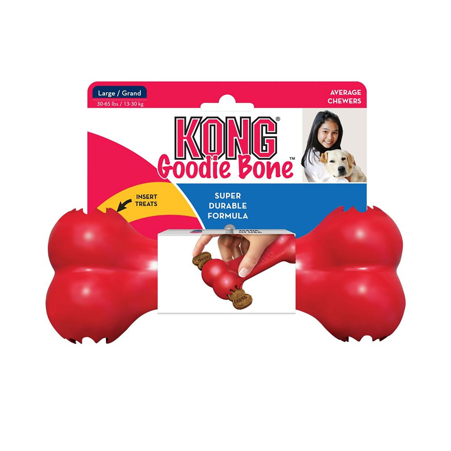 Kong Goodie Bone - Small - Red - Dog Toy