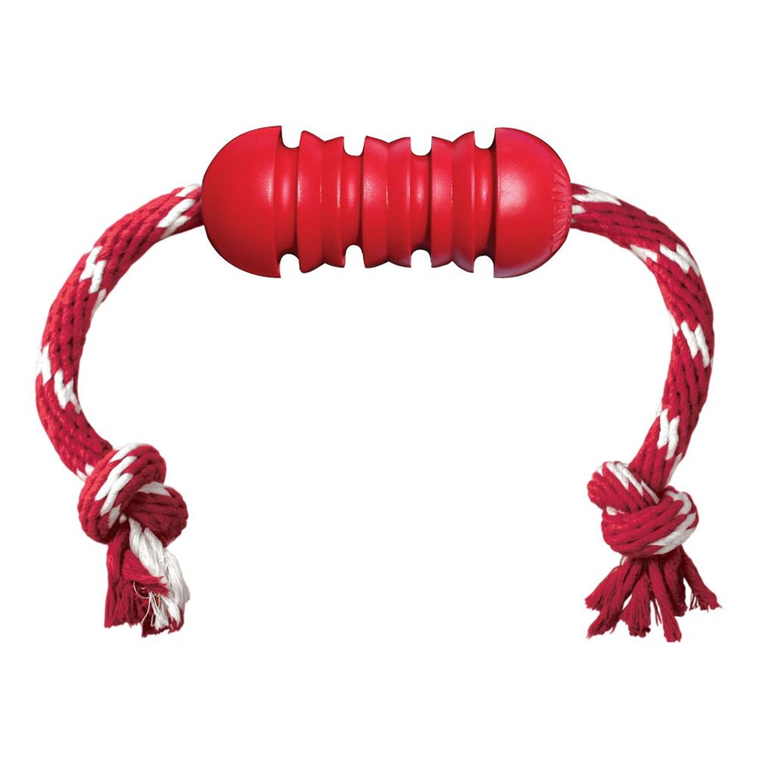 Kong Dental With Rope - Medium - Red - Dog Toy