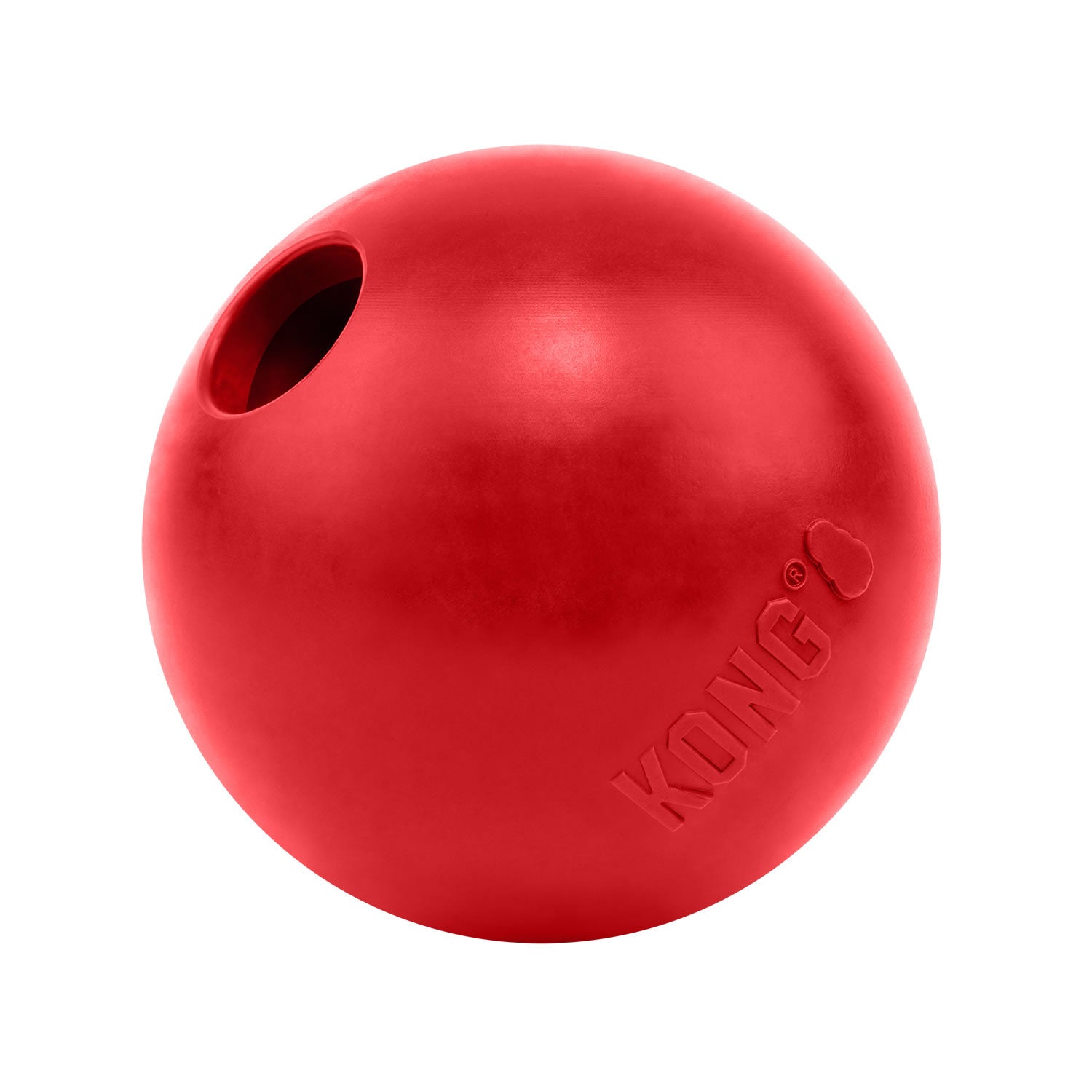 Kong Ball With Hole - Large - Red - Dog Toy